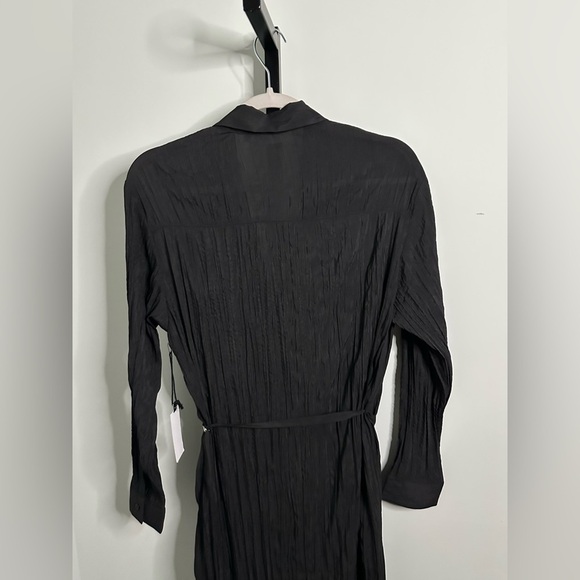 ASTR the Label Belted Long Sleeve Midi Shirtdress-Black size Small-NWT - Picture 6 of 12